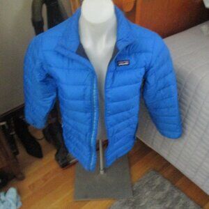 Boys patagonia down lightweight jacket blue M  could be worn by girl   worn twic